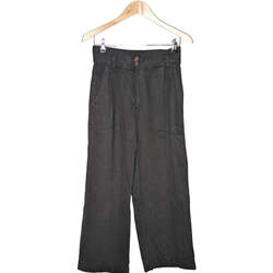 Vêtements Femme Pantalons Pull And Bear Pantalon Droit Femme  36 - T1 - S Noir