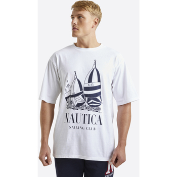 Vêtements Homme Débardeurs / T-shirts kort sans manche Nautica Denton Oversized Blanc