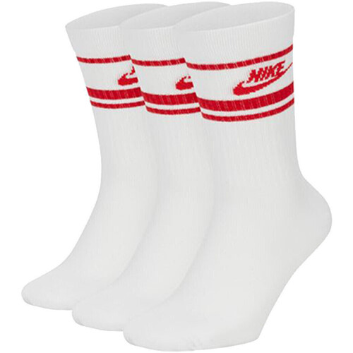 Sous-vêtements Chaussettes de sport images Nike images Nike dunk solid red color hair highlights Crew Socks 3 Pairs Blanc