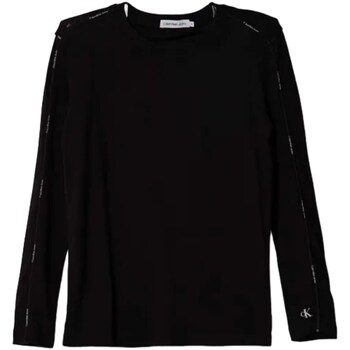 Vêtements Garçon T-shirts manches courtes Calvin Klein droit JEANS IB0IB01699 Noir
