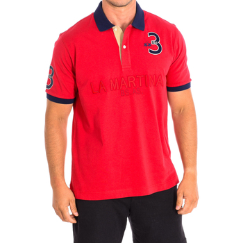 Vêtements Shirts Polos manches courtes La Martina TMP600-JS316-06017 Rouge