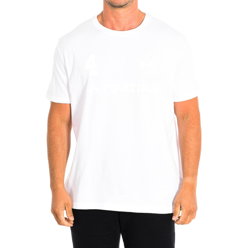 Vêtements Shirts T-shirts manches courtes La Martina TMR309-JS206-00001 Blanc