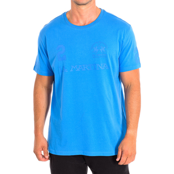 Vêtements Homme T-shirts manches courtes La Martina TMR309-JS206-07205 Bleu