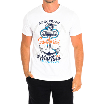 Vêtements Homme T-shirts manches courtes La Martina TMR325-JS354-00001 Blanc