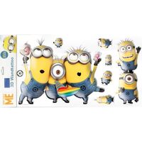 Fitness / Training Stickers Sud Trading 7 Stickers PVC relief les Minions Jaune
