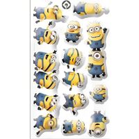 The home deco factory Stickers Sud Trading 8 Stickers PVC relief les Minions Jaune