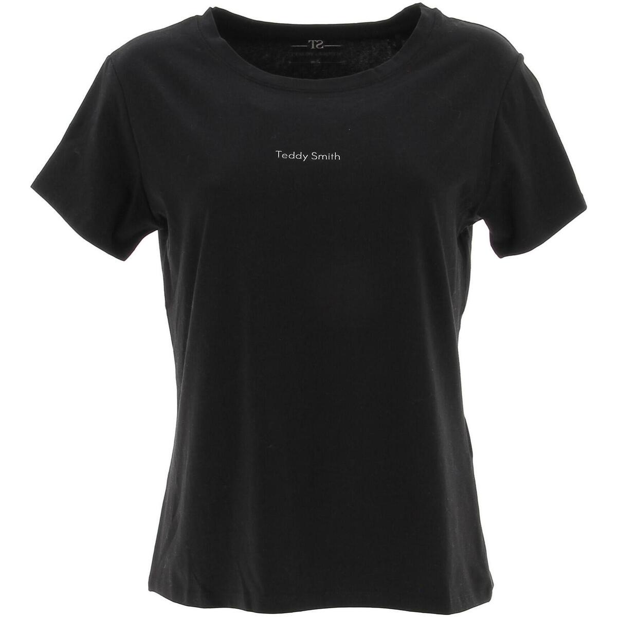 Vêtements Femme T-shirts manches courtes Teddy Smith T-ribelle mc Noir