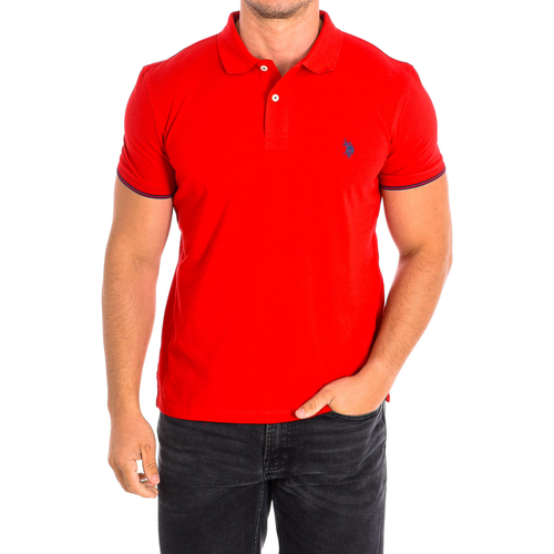 Vêtements Homme Grey merino polo sweater from Drumohr U.S Polo Assn. 64647-155 Rouge