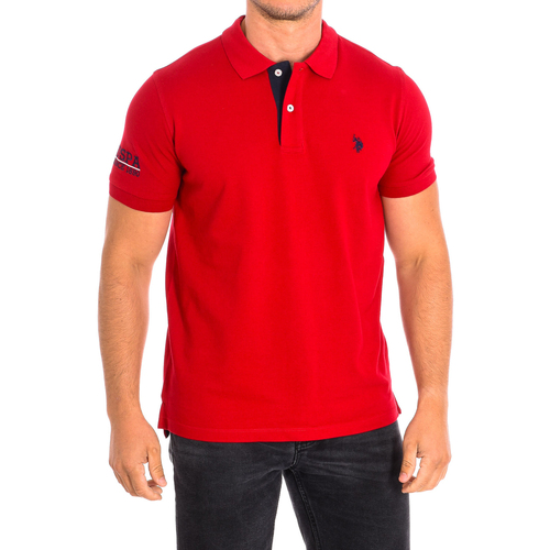 Vêtements Homme Grey merino polo sweater from Drumohr U.S Polo Assn. 64783-256 Rouge