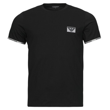 Vêtements Homme T-shirts manches courtes Emporio gennemg Armani PIPING LOGOBANG Noir