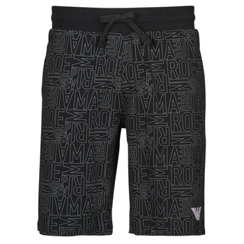 Vêtements Homme Shorts / Bermudas Emporio Armani logo-embroidred ALL OVER LOGO TERRY Noir