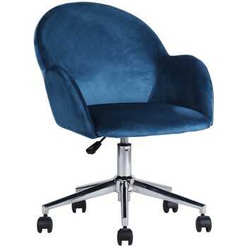 Maison & Déco Chaises Calicosy Chaise de Bureau à Roulettes avec Accoudoirs - CHIOZZA Bleu