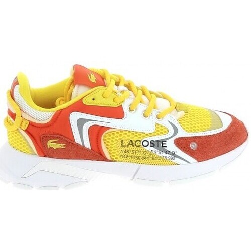 Chaussures Homme Baskets mode Lacoste L003 NEO Jaune Rouge Jaune