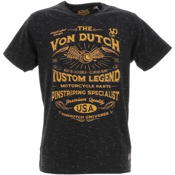 Vêtements Homme Vd Tee Shirt Mc Effet Use Von Dutch Tshirt  homme co Noir
