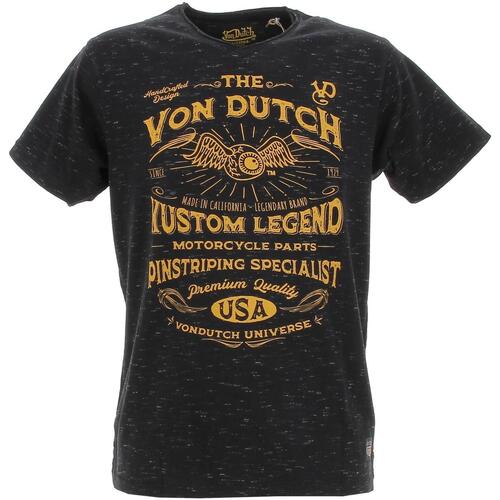 Vêtements Homme Floral Printed Cotton T-shirt With Logo Von Dutch Tshirt  homme co Noir