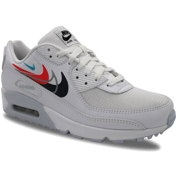 Chaussures Homme Baskets basses Pink Nike Air Max 90 Multi-Swoosh White Blanc