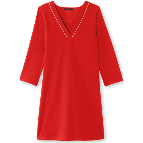 Vêtements Femme Robes Daxon by  - Robe housse maille fluide Rouge