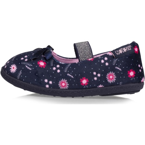 Chaussures Fille Chaussons Isotoner Chaussons Ballerines à elastique, microvelours Multicolore