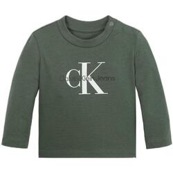 Calvin Klein Langärmliges Oberteil in Grau mit Logo