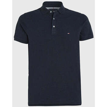 Vêtements Homme T-shirts & Polos Tommy Hilfiger Polo  ajusté marine en coton bio Bleu