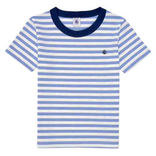 Vêtements Garçon T-shirts manches courtes Petit Bateau MATIKO Bleu / Beige