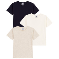 Vêtements Enfant T-shirts manches courtes Petit Bateau A0A8H X3 Blanc / Beige / Noir