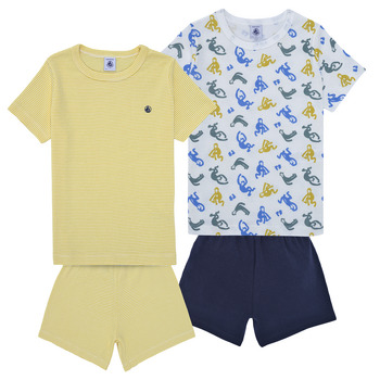 Vêtements Enfant Pyjamas / Chemises de nuit Petit Bateau A0ABD X2 Bleu / Jaune