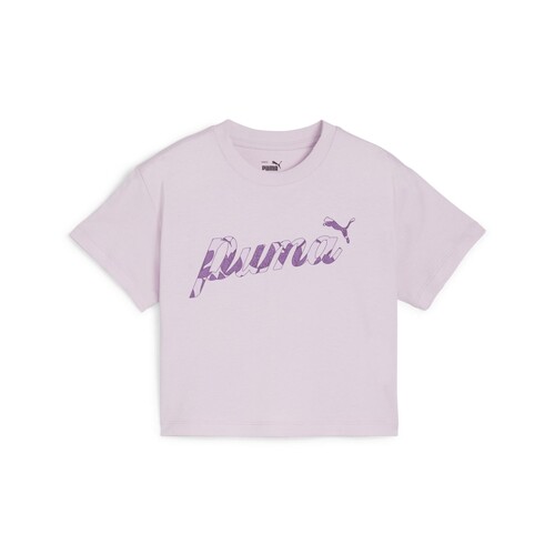 Vêtements Fille T-shirts manches courtes protecao Puma ESS+ BLOSSOM SHORT TEE G Violet