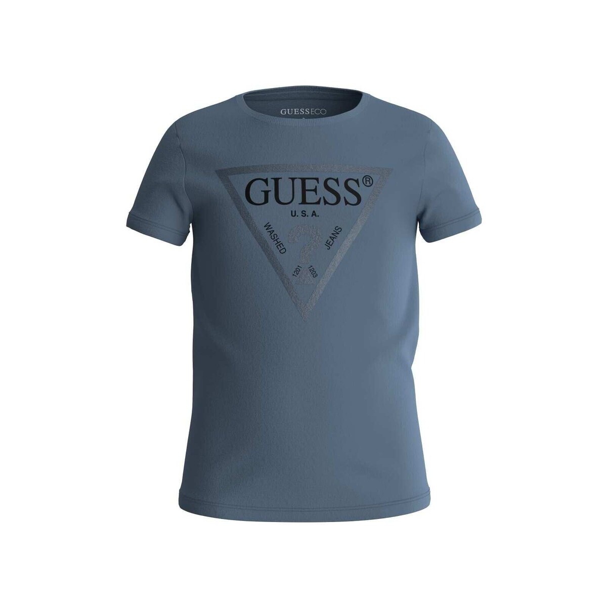 Vêtements Fille T-shirts manches courtes Sacoche Guess J73I56 Bleu
