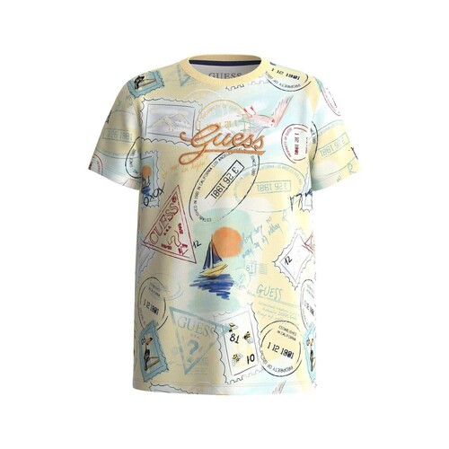 Vêtements Garçon T-shirts manches courtes Guess zara SS T SHIRT Multicolore