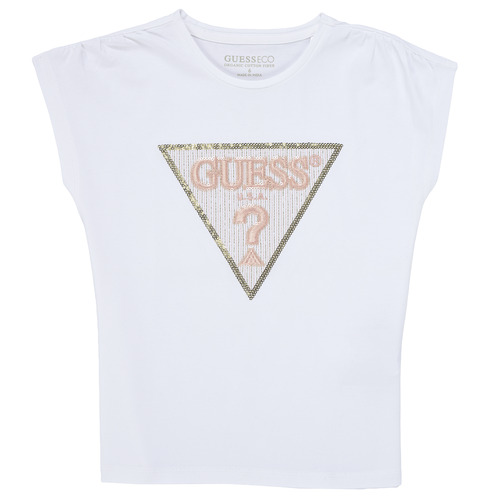 Vêtements Fille T-shirts manches courtes Guess BOC SS SHIRT Blanc