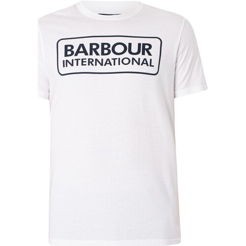 Vêtements Homme T-shirts manches courtes Barbour Oakley Hoodie à logo avec masque en tissu amovible Bleu Blanc