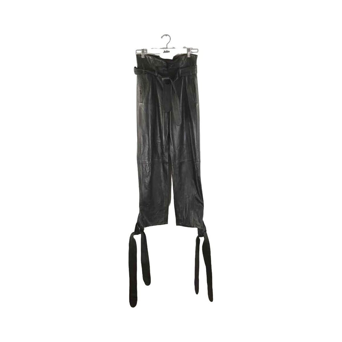 Vêtements Femme Pantalons The Attico Pantalon large en cuir Noir