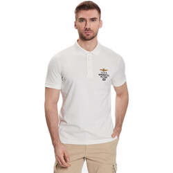 Vêtements men T-shirts & Polos Aeronautica Militare  Blanc