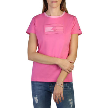 Vêtements Femme T-shirts voight courtes Tommy Hilfiger th10064-016 pink Rose