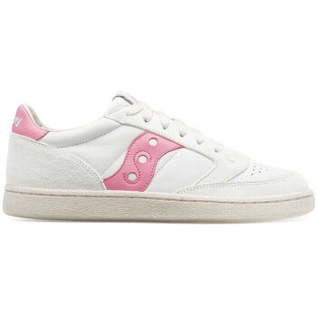 Chaussures Baskets base Saucony Jazz Court S70671-7 White/Pink Blanc