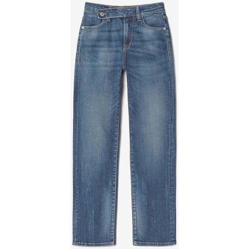 Vêtements Fille Jeans edward achour paris wide leg drawstring trousers itemises Basic 400/14 mom taille haute 7/8ème jeans bleu Bleu