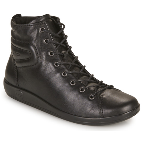 Chaussures Femme Baskets montantes Ecco Black SOFT 2.0 Noir