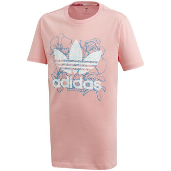 Vêtements Enfant mgh Adidas Originals H65673 mgh adidas Originals Tee-shirt ENFANT  LONG BF TEE Rose