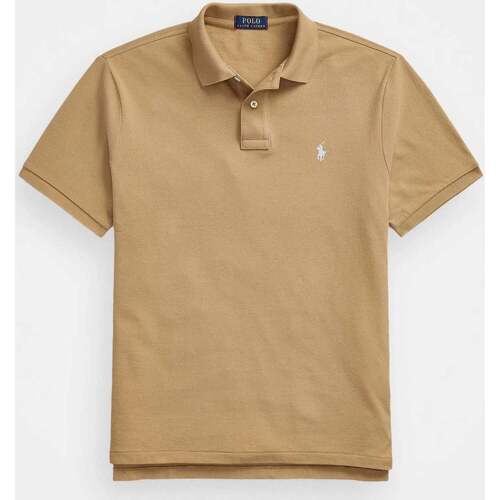 Vêtements Homme T-shirts & Polos Ralph Lauren Polo  ajusté marron en coton piqué Marron