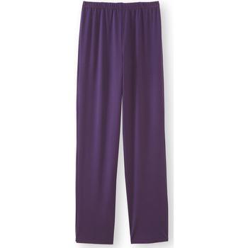 Vêtements Femme Pantalons Daxon by  - Pantalon en maille fluide Violet
