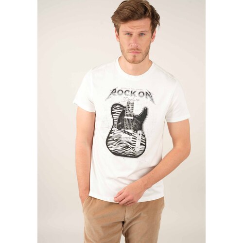 Vêtements Homme neil barrett x felix the cat thunder bolt t shirt item Deeluxe T-Shirt ROCKON Blanc