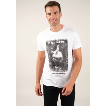 Vêtements Homme Abats jours et pieds de lampe Deeluxe T-Shirt REFUSE Blanc