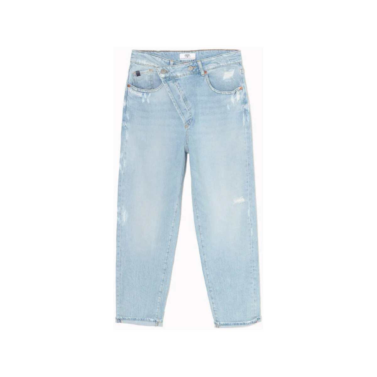 Vêtements Femme Jeans Le Temps des Cerises Cosy boyfit 7/8ème jeans destroy bleu Bleu