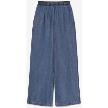 Vêtements Fille Pantalons Toutes les nouveautés de la saisonises Pantalon large janegi en tencel bleu Blanc