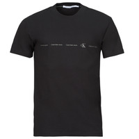 Vêtements Slide T-shirts manches courtes Calvin Klein Jeans LOGO REPEAT TEE Noir