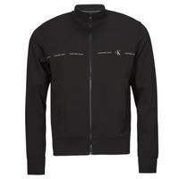 Vêtements Homme Sweats golf Calvin Klein Jeans LOGO REPEAT ZIP THROUGH Noir