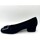 Chaussures Femme Escarpins Reqin's BALLERINE TALON NOIR VELOUR Noir