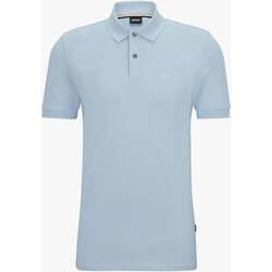 Vêtements Homme T-shirts ecru & Polos BOSS Polo  bleu clair Bleu