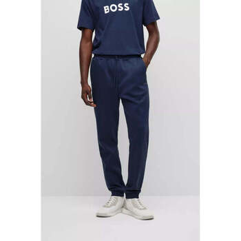 Vêtements Homme Pantalons de survêtement BOSS Pantalon de jogging  marine en coton bio Bleu